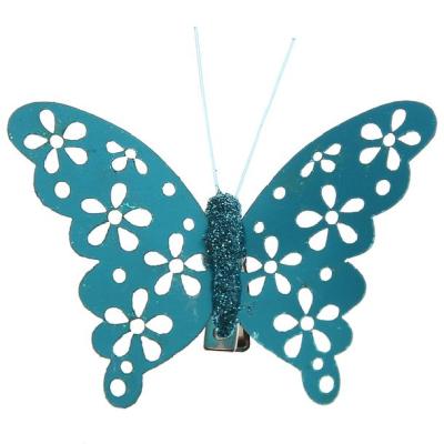 Thème nature, campagne sur votre table d'anniversaire, mariage, baptême, n'oubliez pas cette pince papillon métallisée à coordonner à votre thème couleur