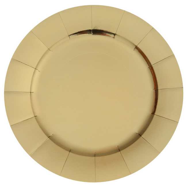 20 Petites assiettes en carton doré mat 18 cm : Deguise-toi, achat de  Decoration / Animation