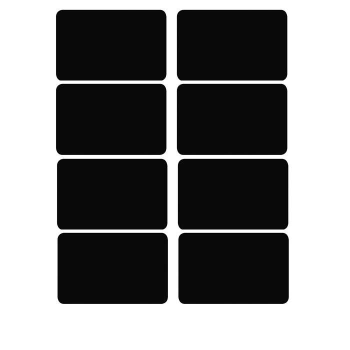 16 Etiquettes ardoises adhésives rectangles