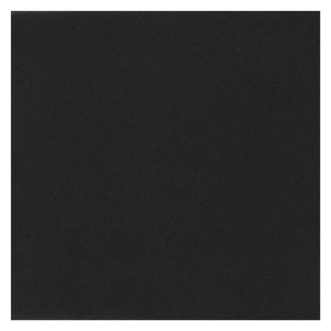 25 Serviettes 40 cm x 40 cm noir intissé haut de gamme