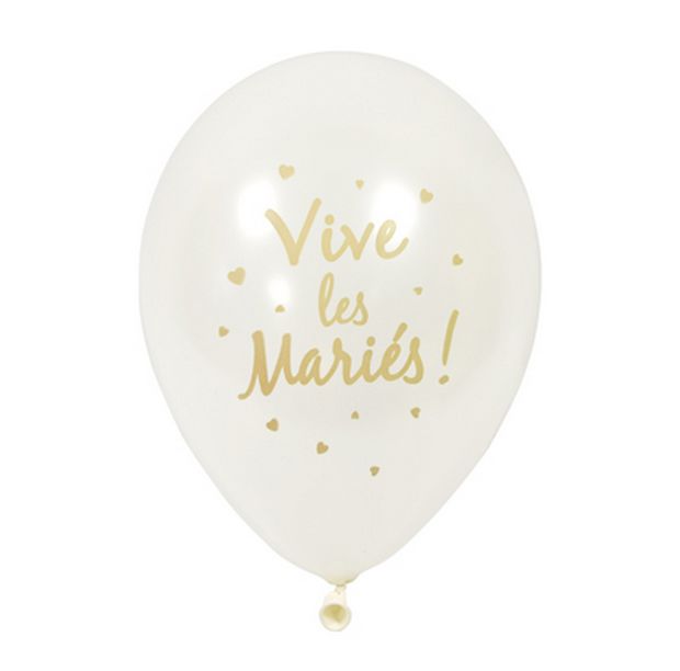 QYY 100 Pcs Blanc Ballons de Mariage pour Fête danniversaire Mariage Anniversaire de Boules de décoration de noël Ballons en Latex 