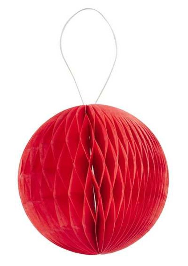 Boule alvéolee  3D 15cm rouge x2
