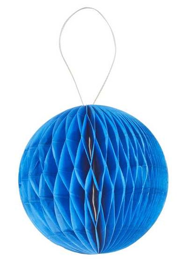 Boule alvéolee  3D 15cm bleu   x2