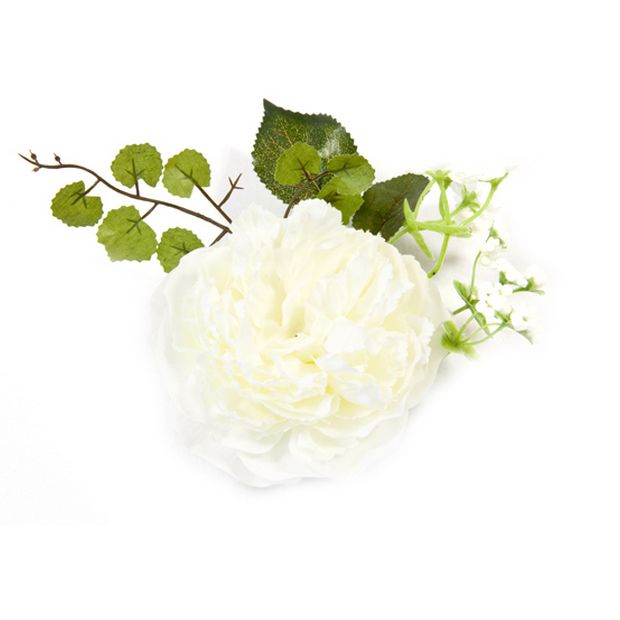 Centre de table pivoine, fleurs et feuillage 13 cm