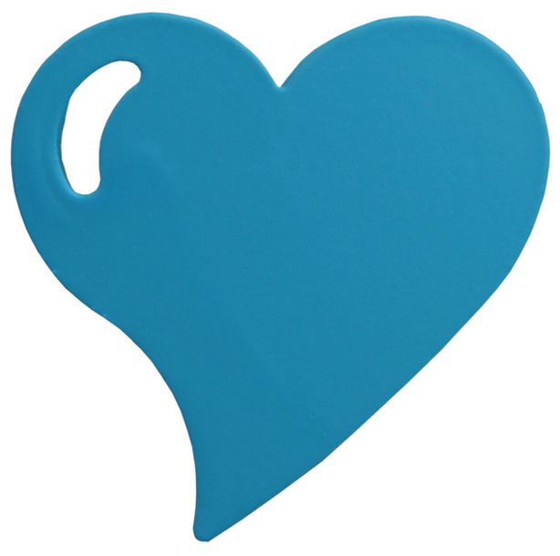 Coeur métal sur pince turquoise x4