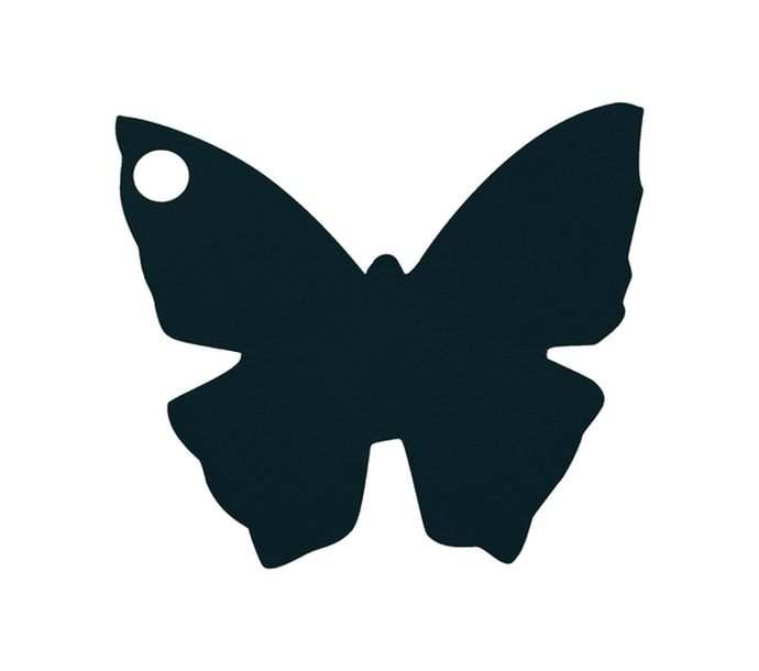 Etiquette porte nom papillon noir x10