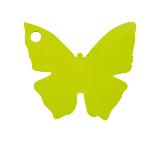 Etiquette porte nom papillon vert anis x10