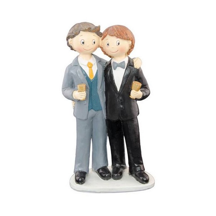 Figurine couple mariés garçons 18cm