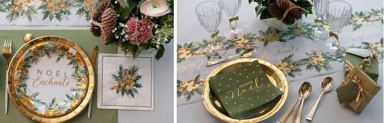 Idées de décoration de tables de noël et fêtes de fin d'année