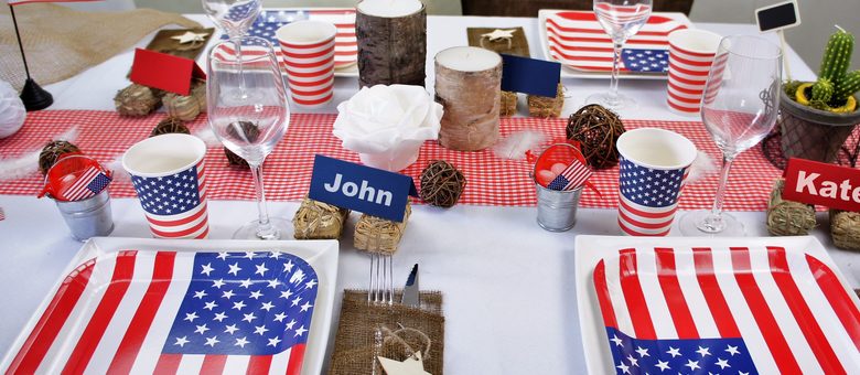 Decoration de table theme country, amerique.