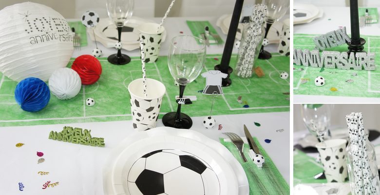 Idées déco table anniversaire pour les fans de foot