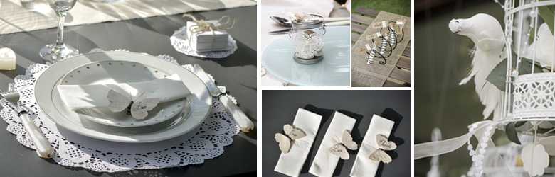 idees de decoration de table de mariage, dentelles, romantique..
