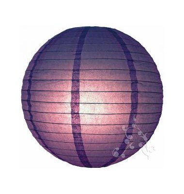Lampion boule chinoise D. 40 cm coloris violet