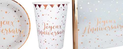 Ambiance anniversaire rose gold