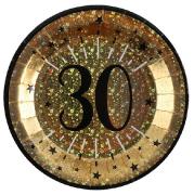Chemin de table 30 ans, décoration de table anniversaire noir et or