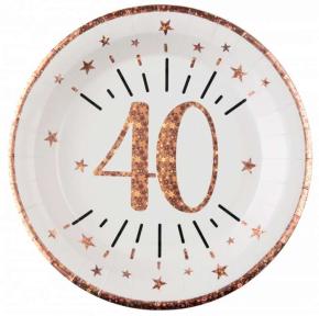 Bougie dorée métallisée 40ans pour gâteau anniversaire R/6930