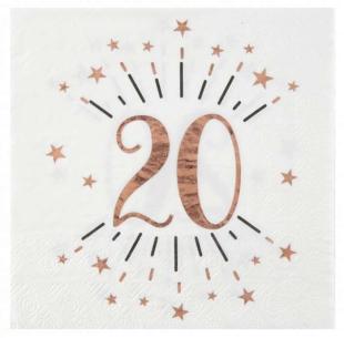 20 serviettes anniversaire 20 ans