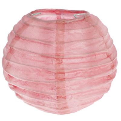 2 Lampions boules chinoises en papier coloris rose de 20 cm pour la décoration de votre salle de fêtes