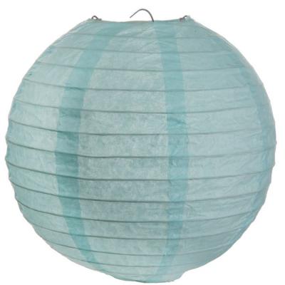 2 Lampions boules chinoises en papier coloris bleu clair de 30 cm pour la décoration de votre salle de fêtes