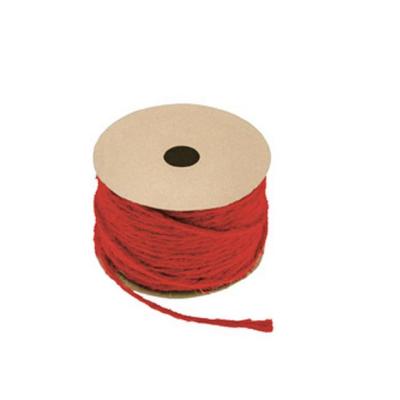 Bobine de 20 mètres de corde naturelle diamètre 1,5 mm teinté rouge pour vos décorations de table de fêtes