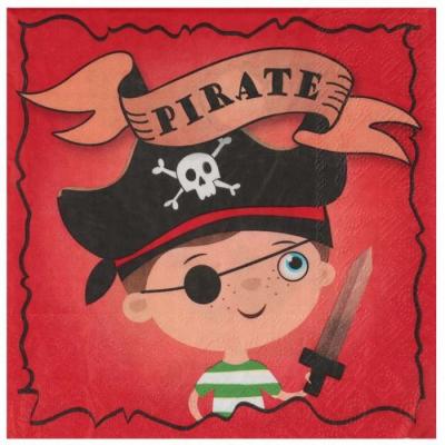20 Serviettes en papier Anniversaire Pirates