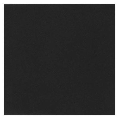25 Serviettes en intissé noir Airlaid (écologique, ultra résistant, léger et très doux au toucher) de 40 cm x 40 cm.