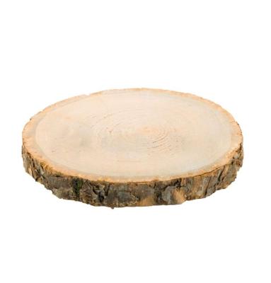 Déco de table rondin de bois épaisseur environ 2 cm, diamètre de 21 cm à 24 cm selon arrivage.