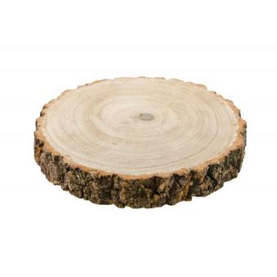 Déco de table rondin de bois épaisseur environ 4 cm, diamètre de 26 cm selon arrivage.