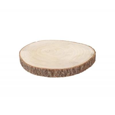 Déco de table rondin de bois épaisseur environ 4 cm, diamètre de 31à 35 cm selon arrivage.
