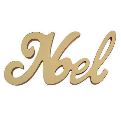 Lettres NOEL en bois métallisé or de 28 cm pour votre déco de table de Noël