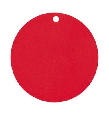 Marque place porte nom étiquette ronde rouge x10