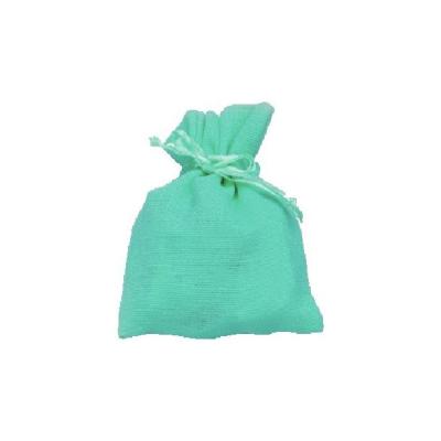 Sachet coton turquoise x10