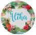 10 Assiettes en carton Aloha multicolore