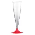 20 Flutes champagne pied rouge