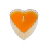 24 Bougies chauffe plat forme cœur orange