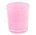 6 Photophores en verre design rose pastel