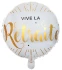 Ballon 35 cm Vive la Retraite blanc et or