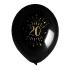 Ballon Anniversaire 20 ans noir et or métallisé x 8