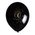 Ballon Anniversaire 60 ans noir et or métallisé x 8