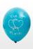 Ballon "Vive les mariés" x8 turquoise