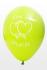 Ballon "Vive les mariés" x8 vert anis