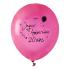 Ballon  joyeux anniversaire Fuschia 20 ans x 8