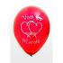 Ballon mariage "Vive les mariés" x8 rouge