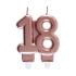 Bougie anniversaire âge 18 ans rose gold