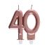 Bougie anniversaire âge 40 ans rose gold