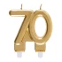 Bougie anniversaire âge 70 ans Or