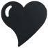 Coeur métal sur pince noir x4