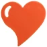 Coeur métal sur pince orange x4