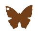 Etiquette porte nom papillon chocolat x10