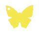 Etiquette porte nom papillon jaune x10